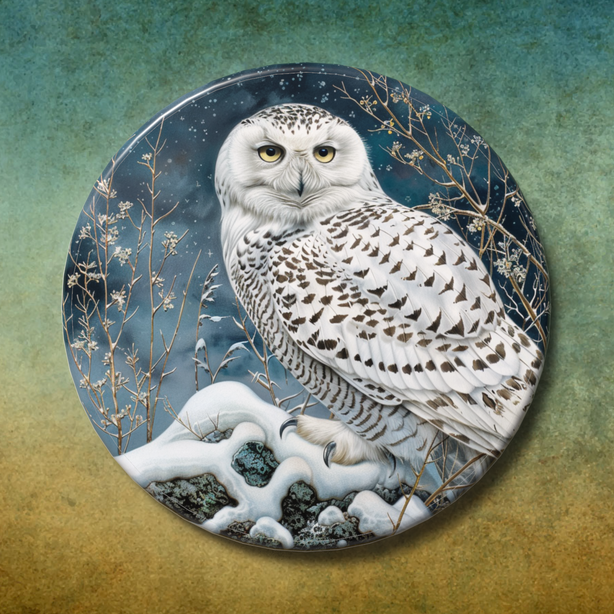 North American Owls And Their Dinner --  Fine Art Porcelain Magnets found at Peeping Tom's Cottage