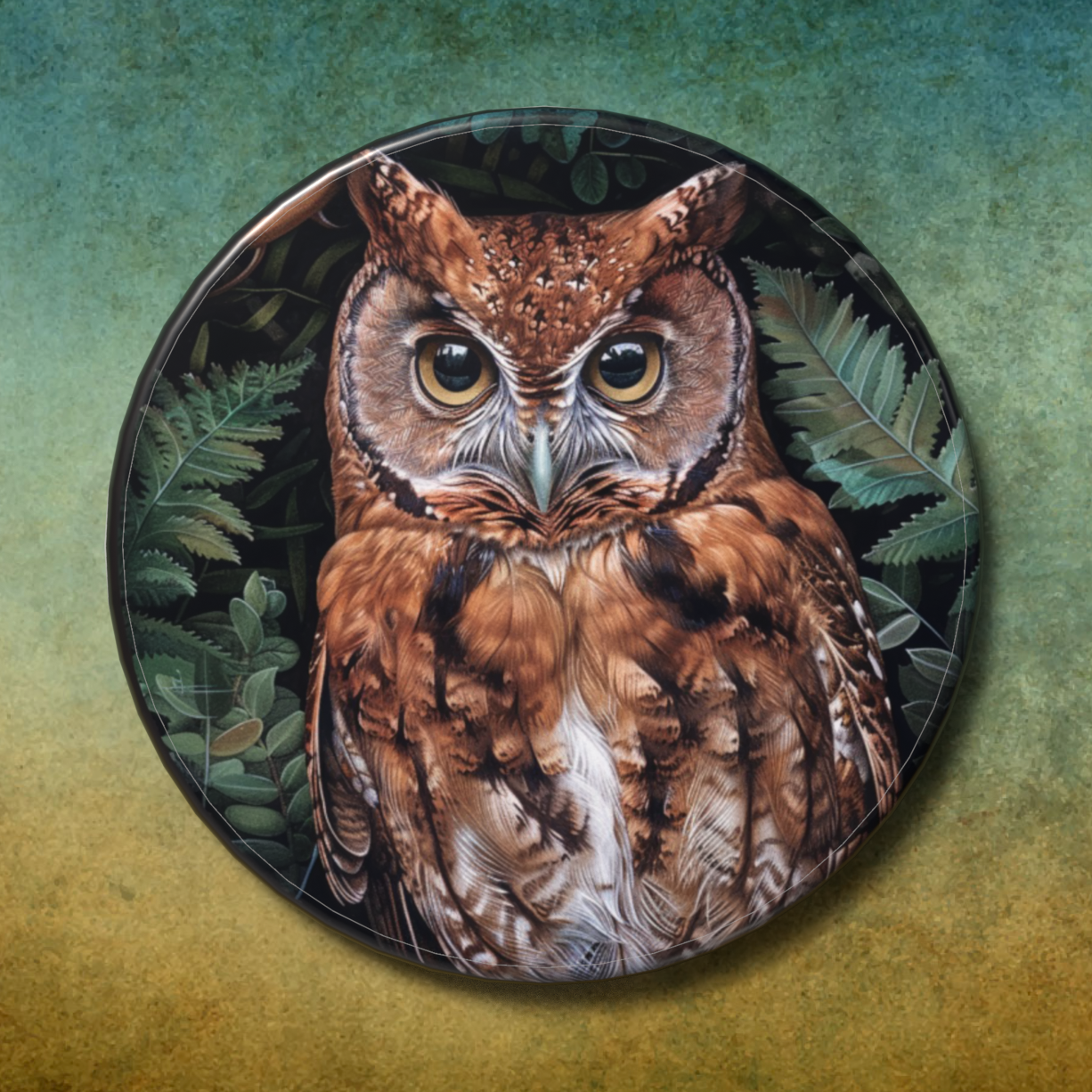 North American Owls And Their Dinner --  Fine Art Porcelain Magnets found at Peeping Tom's Cottage