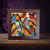 Twilight Tweets Artisan Ceramic Tile - Vivid Avian Home Decor | Peeping Tom's Cottage