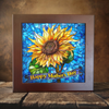 Sunshine Splendor - Faux Stained Glass Sunflower Mother's Day Tribute Tile