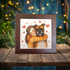 Canine Cuddle: Embraced by Love Ceramic Tile