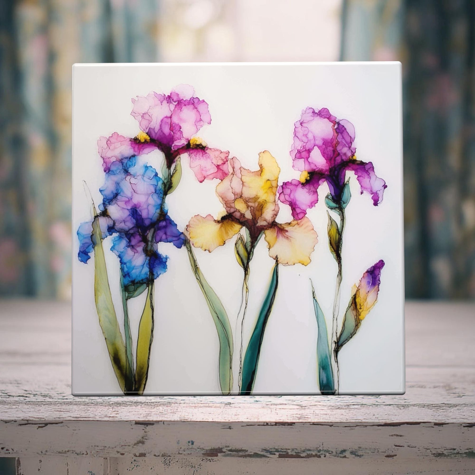 Spring Chorus Of Iris Porcelain Tile — Blossoms Collection