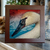 Trumpeter Swan Tile – Elegant Porcelain Wall Art for Bird Enthusiasts