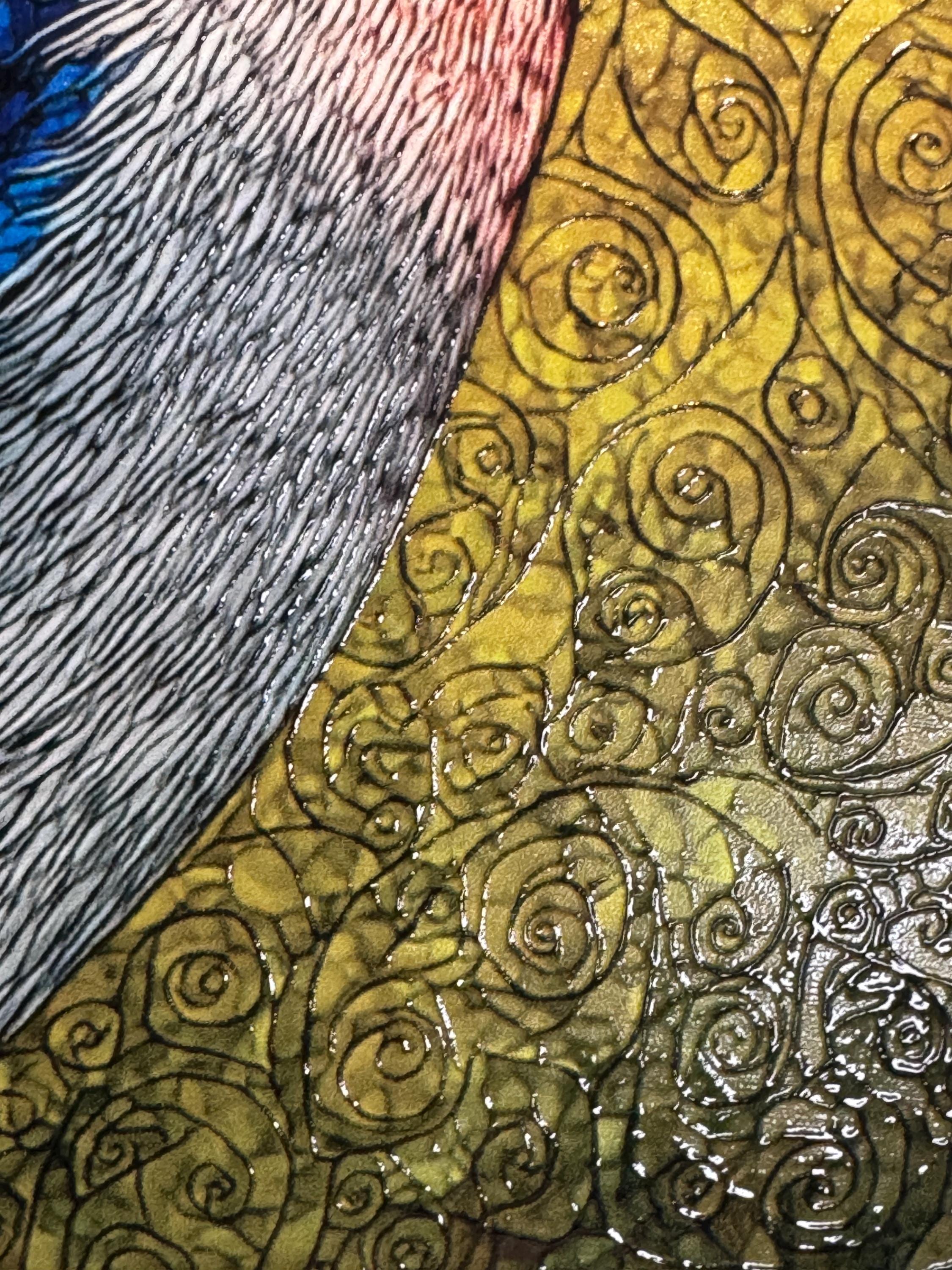 S349 ヨルゲンセン＆モルヒ ガラスプレート 25cm デンマーク アート Sandhill Cranes at Dusk – Dramatic Bird Art on Porcelain Tile