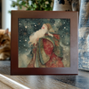 Old World Santa Porcelain Tile Art – Vintage Christmas Folk Art Decor