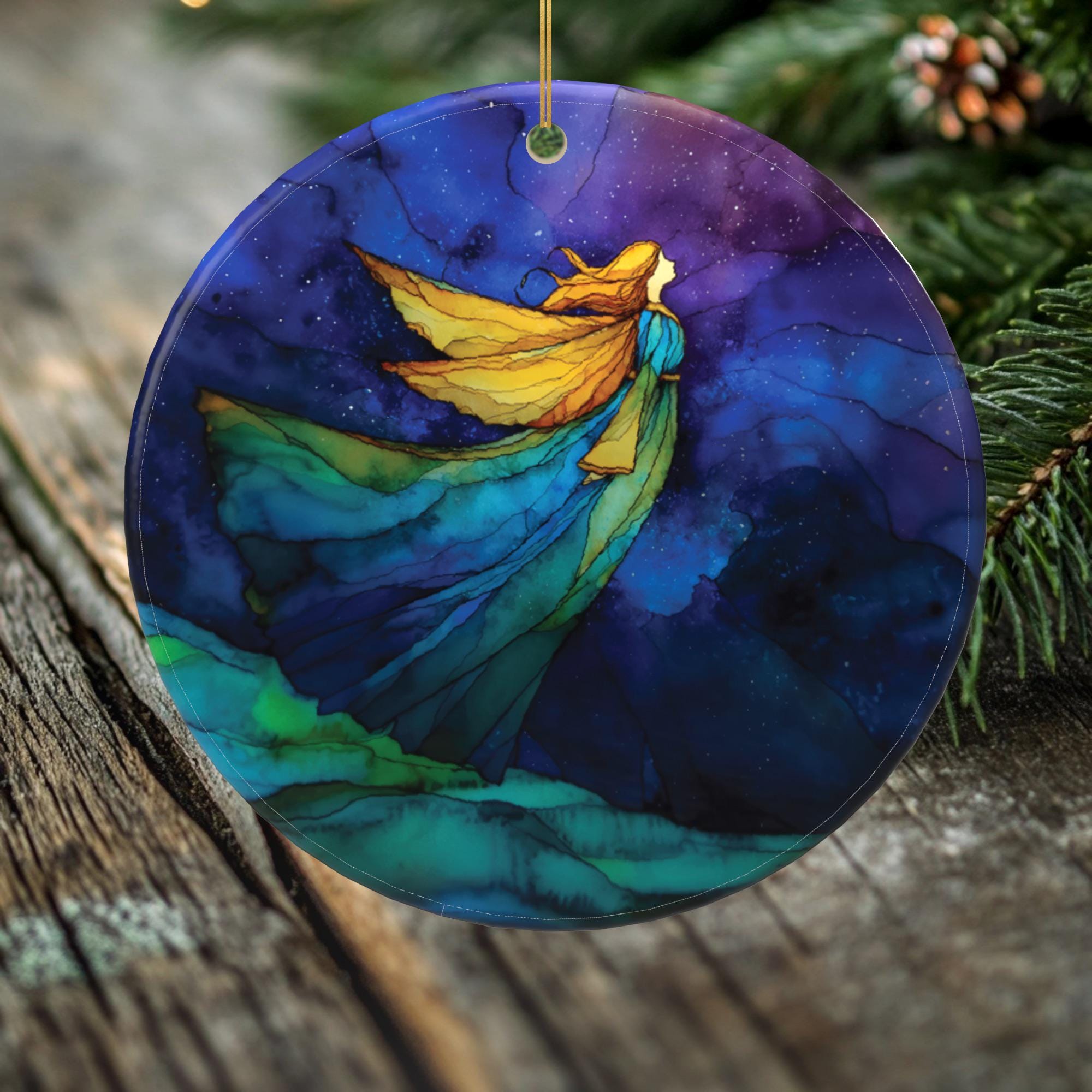 Heavenly Peace – Stained Glass Angel Ornament – Christmas 2025