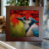 Sassy Blue Jay & Autumn Leaves – Bold Bird Art on Porcelain Tile
