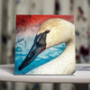 Trumpeter Swan Tile – Elegant Porcelain Wall Art for Bird Enthusiasts
