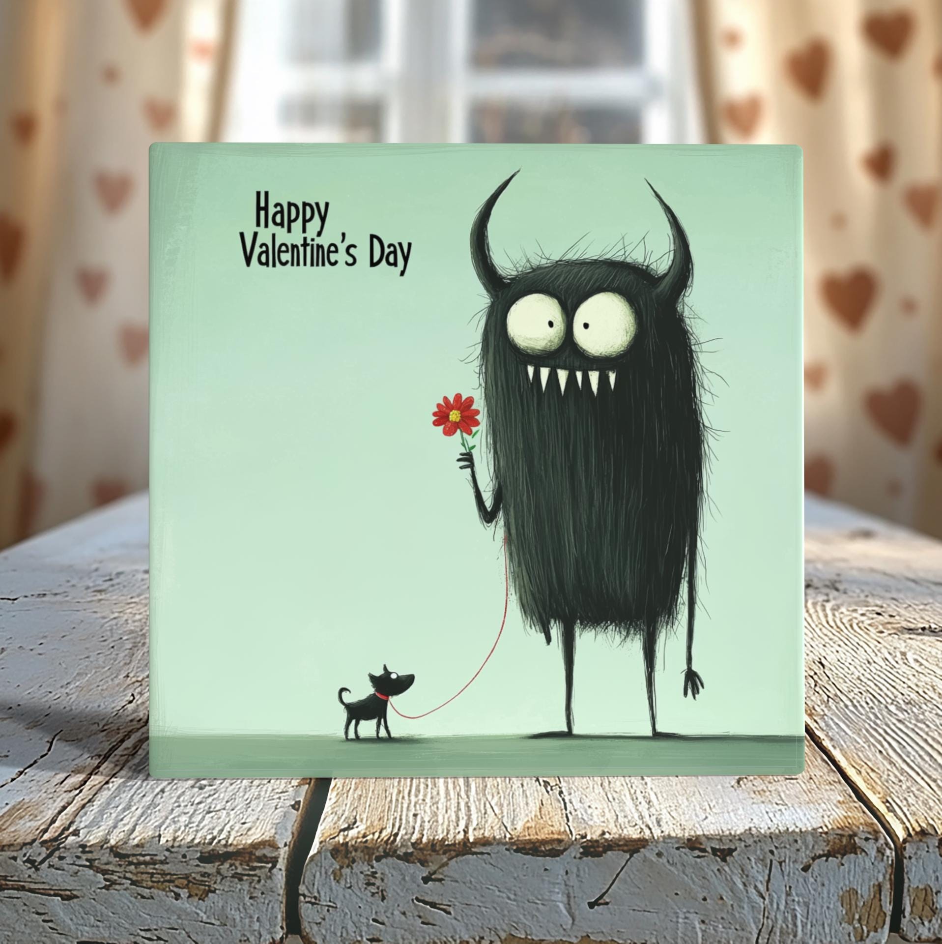 Charming Monster Valentine’s Tile - 4-Inch or 6-Inch | Peeping Tom’s Cottage