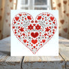 Floral Heart Folk Art Tile - 4-Inch or 6-Inch | Peeping Tom’s Cottage