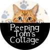 Blue Floral Coated Cat – Double-Sided Porcelain Ornament