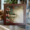 The Widow’s Watch | Gothic Spider Porcelain Tile | Floral Web Botanical Decor | Miss Havisham’s Garden Collection