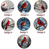 Cardinal Christmas Ornament – Porcelain Stained Glass Look – Double Sided – Sold Individually or as Set of 7