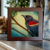 Red-Winged Blackbird – Vibrant Songbird Art on Ceramic Tile