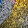 Sassy Blue Jay & Autumn Leaves – Bold Bird Art on Porcelain Tile
