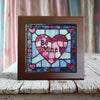 Be Mine Stained Glass-Look Heart Tile - 4-Inch or 6-Inch | Peeping Tom’s Cottage