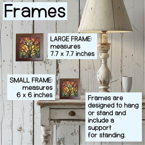 Starlit Meadow Magic on Porcelain Tile - 6” & 4” with Easel or Frame | Dual Finish Splendor