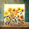 Sunflower Symphony on Porcelain Tile