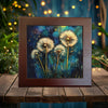 Magical Dandelions Porcelain Tile Art - Enchanting Floral Decor for Your Home