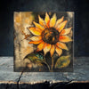 Sunlit Sunflower Porcelain Tile Art - Vibrant Floral Decor for Your Home