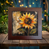 Sunlit Sunflower Porcelain Tile Art - Vibrant Floral Decor for Your Home