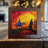 Journey to Bethlehem Porcelain Tile - Stunning Nativity Art for Holiday Decor