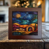 Starry Night Nativity Porcelain Tile - Inspiring Christmas Scene for Holiday Decor