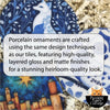 Peaceful Winter Church Porcelain Ornament - Double-Sided Holiday Keepsake -- Scandinavian Style