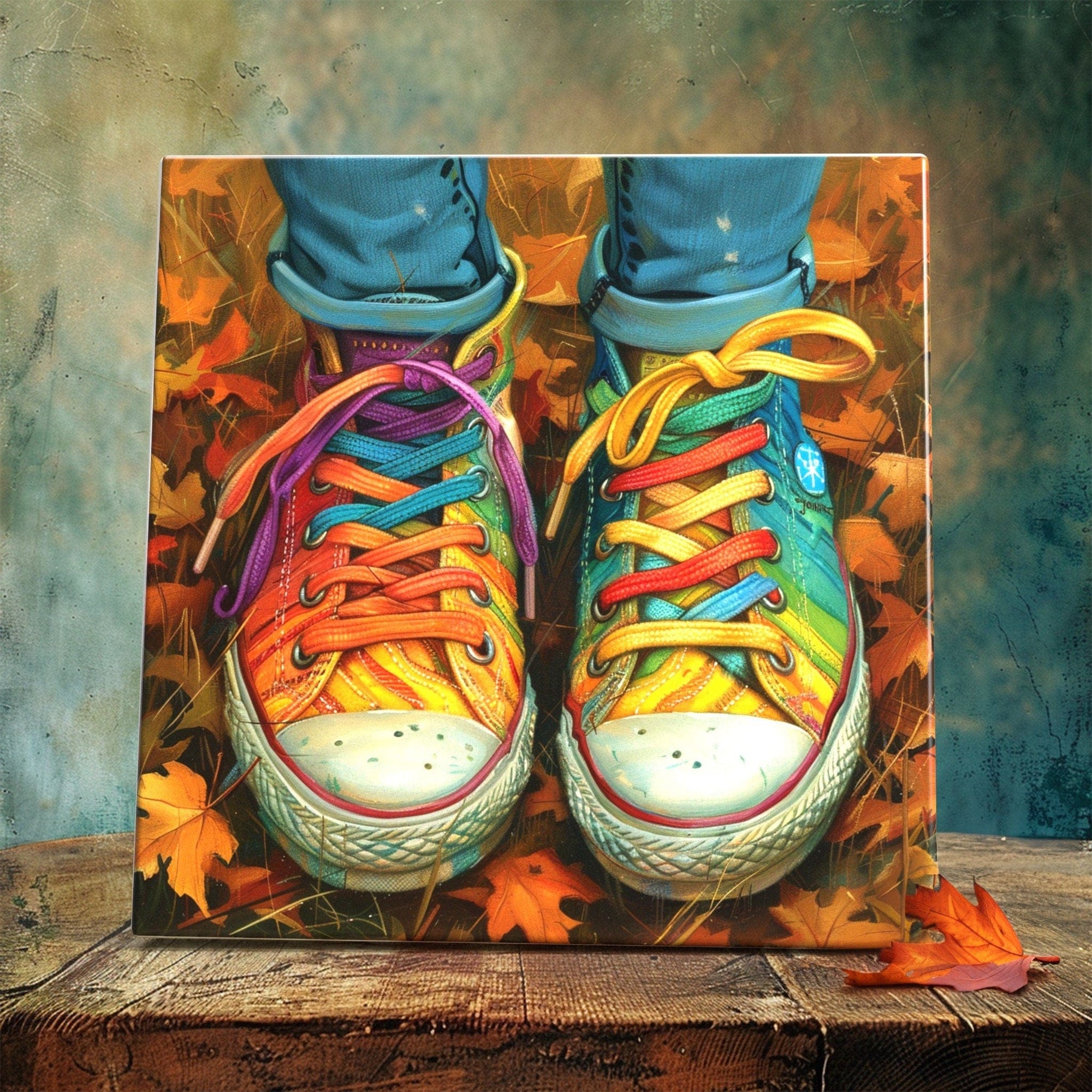 Peeping Tom's Cottage Autumn Vibrance Artisan Ceramic Tile - Colorful Footsteps Home Decor | Peeping Tom's Cottage
