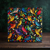 Peeping Tom's Cottage Aviary Mosaic Vivid Ceramic Tile - Bird-Lover's Home Decor | Peeping Tom's Cottage