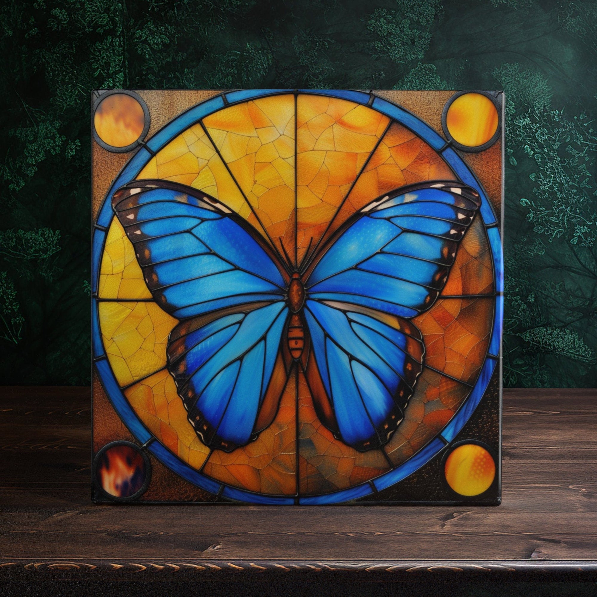 Peeping Tom's Cottage Butterfly Brilliance Artisan Ceramic Tile - Luminous Home Decor | Peeping Tom's Cottage
