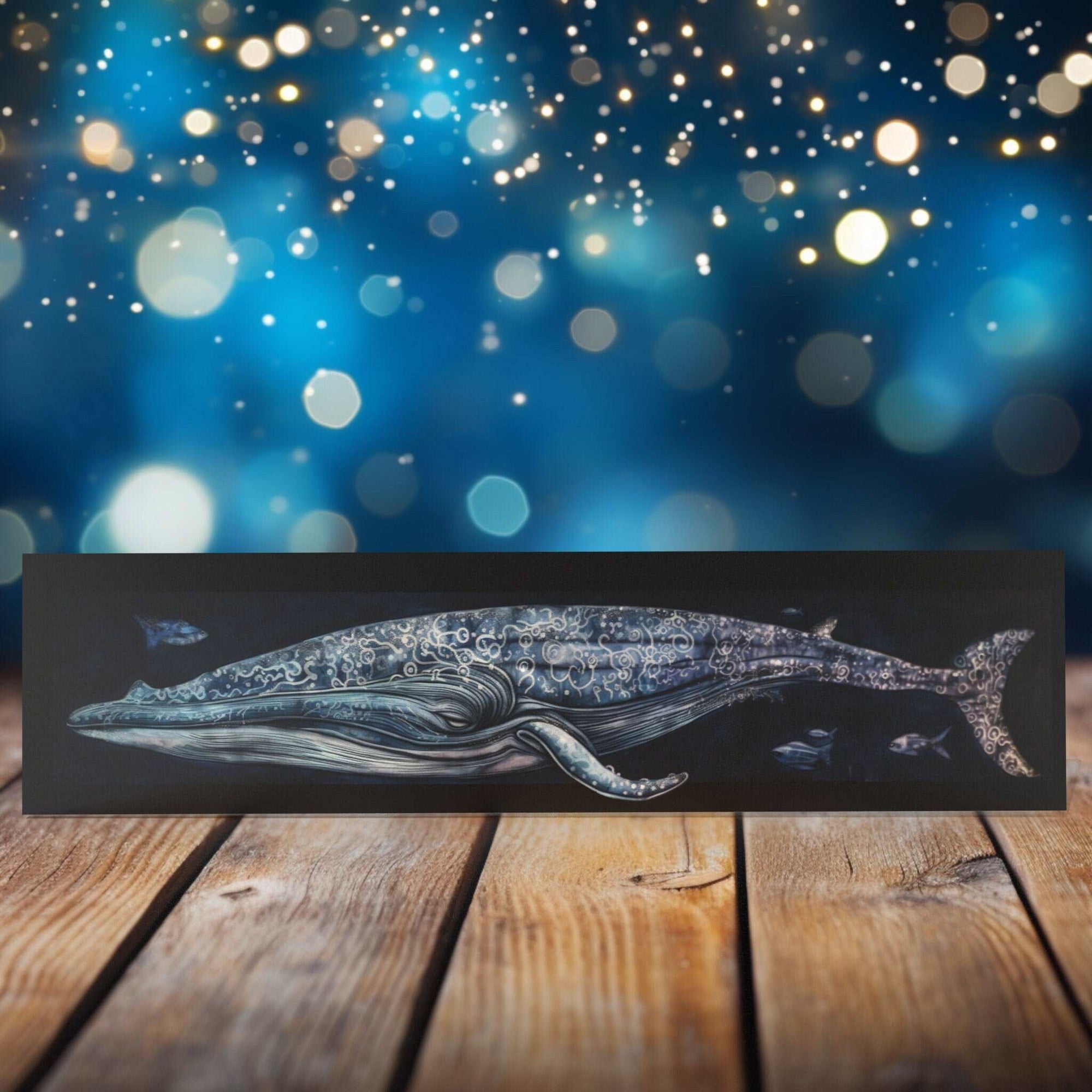 Peeping Tom's Cottage Custom Printed Tile 16 x 4 inches Ethereal Sea Giant Decorative Ceramic Tile - Marine-Inspired Artwork