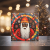 Peeping Tom's Cottage Custom Printed Tile Africa Inspired Santa: Handcrafted Artistic Tile - Unique Kwanza Decor Accent