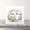 Peeping Tom's Cottage Custom Printed Tile Botanical Journey Camper Art Tile - Whimsical Home Decor