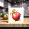 Peeping Tom's Cottage Custom Printed Tile Juicy Red Apple Watercolor Ceramic Tile - Fresh Kitchen Decor