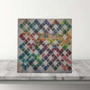Peeping Tom's Cottage Custom Printed Tile Lattice: Handcrafted Watercolor Quilt Pattern Tile for Rustic Home Decor