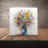 Peeping Tom's Cottage Custom Printed Tile Vibrant Bloom Symphony - Watercolor Floral Explosion Art Tile for Home Decor