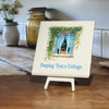 Peeping Tom's Cottage Custom Printed Tile Watercolor Whimsy - Purple Hummingbird in Flight Art Tile for Delightful Decor