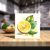 Peeping Tom's Cottage Custom Printed Tile Zesty Lemon Bliss: Handcrafted Watercolor Citrus Art Tile for Fresh Kitchen Decor