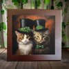 Peeping Tom's Cottage decorative tile Feline Elegance – Majestic Hand-Crafted Ceramic Cat Tile for Sophisticated Decor