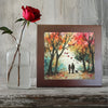 Peeping Tom's Cottage Enchanted Love Path: Handcrafted Ceramic Valentines Day Tile Art