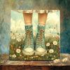 Peeping Tom's Cottage Skyward Meadows Artisan Ceramic Tile - Serene Skyscape Home Decor | Peeping Tom's Cottage